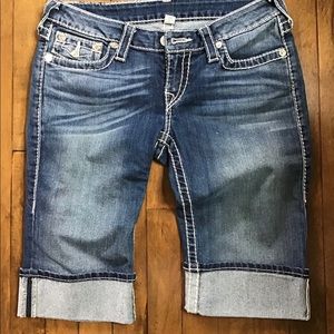 True Religion Capri - Medium Wash Denim